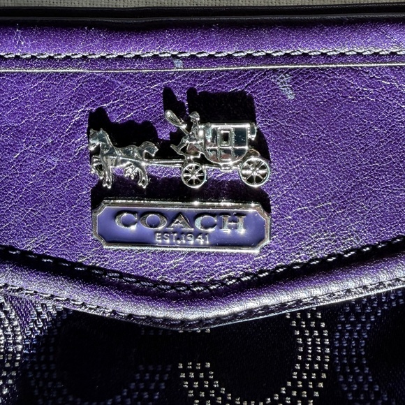 Like New Purple COACH Purse - Picture 3 of 7
